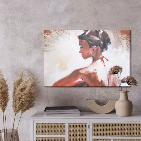 Canvastavla - Pensive woman