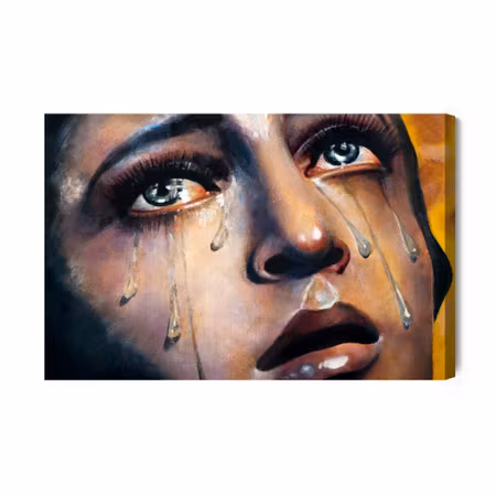 Canvastavla - A woman in tears
