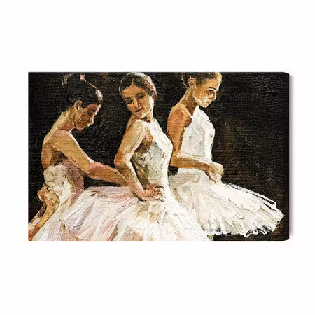 Canvastavla - Three ballerinas