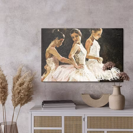 Canvastavla - Three ballerinas