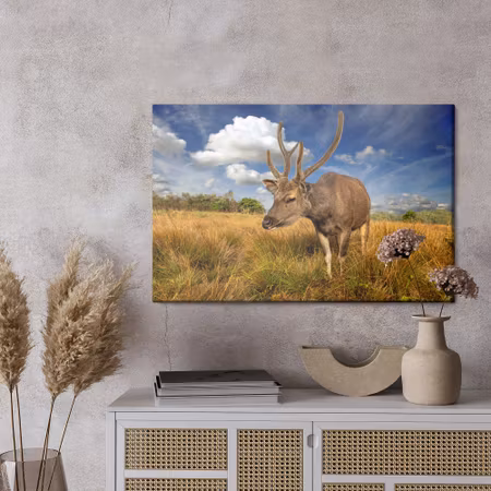 Canvastavla - A deer in a clearing