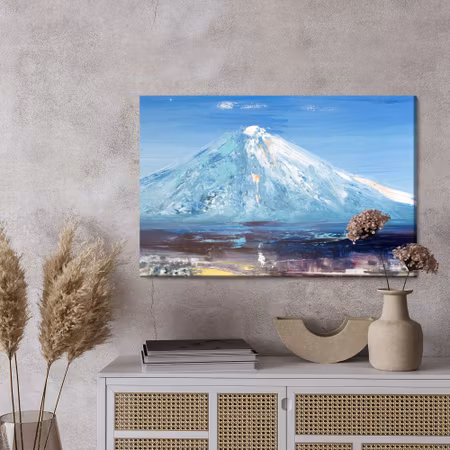 Canvastavla - Painted mountain peak