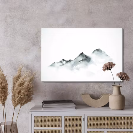 Canvastavla - Mountains painted with watercolor