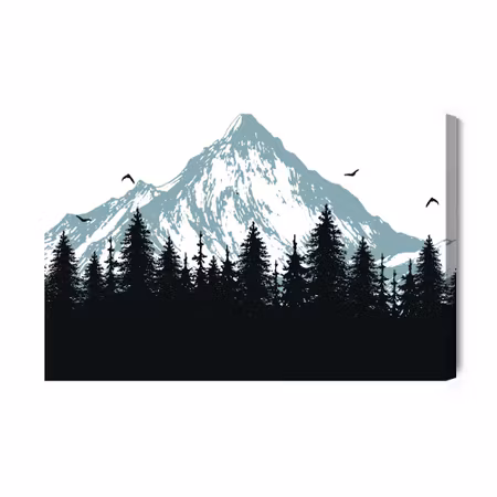 Canvastavla - Forest at the foot of the mountains