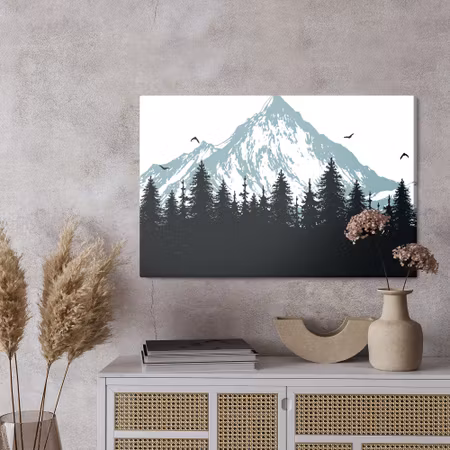 Canvastavla - Forest at the foot of the mountains