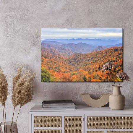 Canvastavla - Autumn forest in the mountains