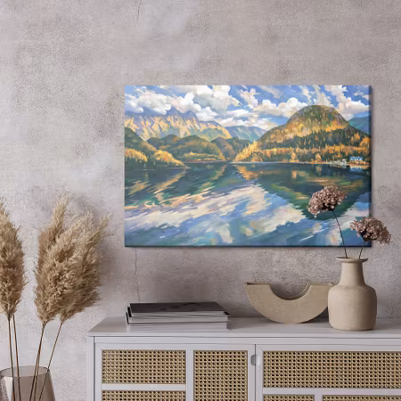 Canvastavla - Artistic mountain landscape