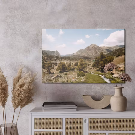 Canvastavla - Beautiful 3d mountain landscape