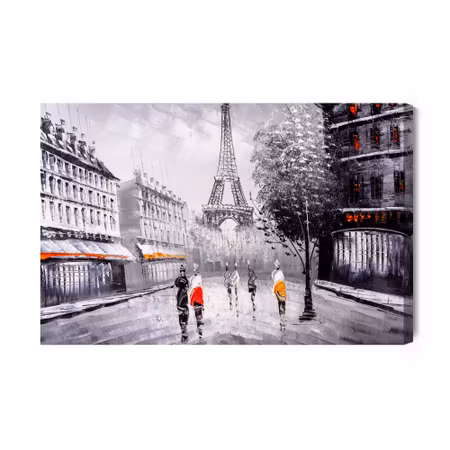 Canvastavla - People admiring the eiffel tower