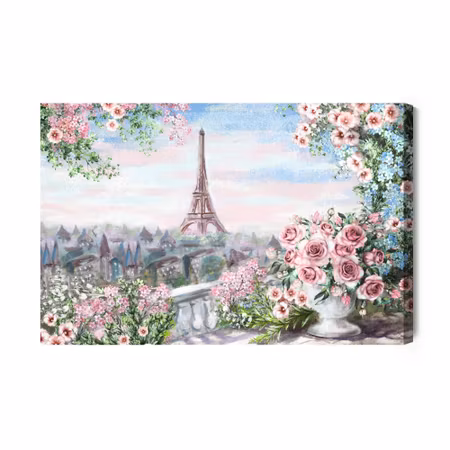 Canvastavla - View from the balcony of the eiffel tower