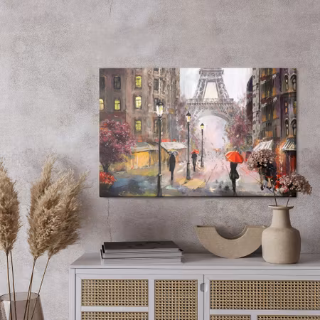 Canvastavla - A rainy day in paris