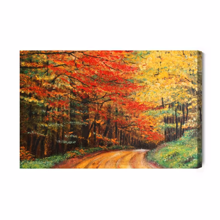 Canvastavla - Path in the autumn forest