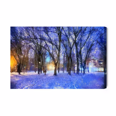 Canvastavla - Winter in the park