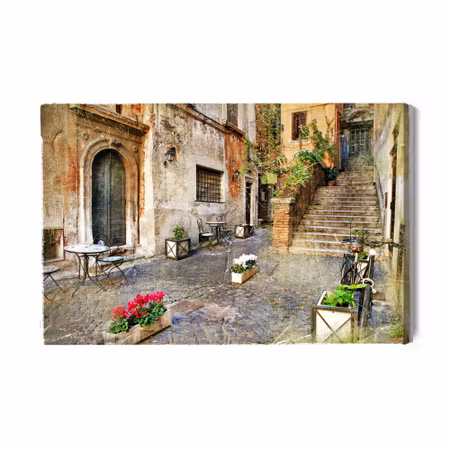 Canvastavla - Old italian street
