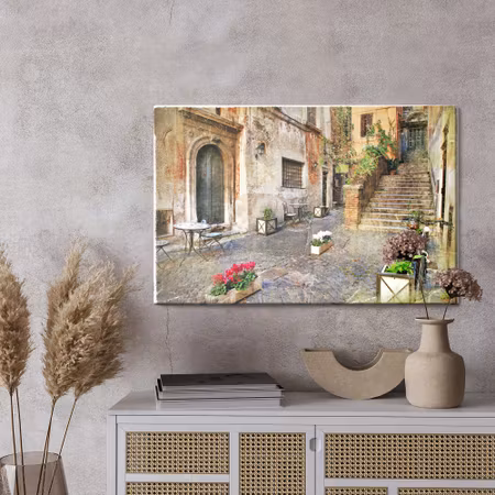 Canvastavla - Old italian street