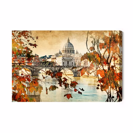 Canvastavla - Autumn in rome