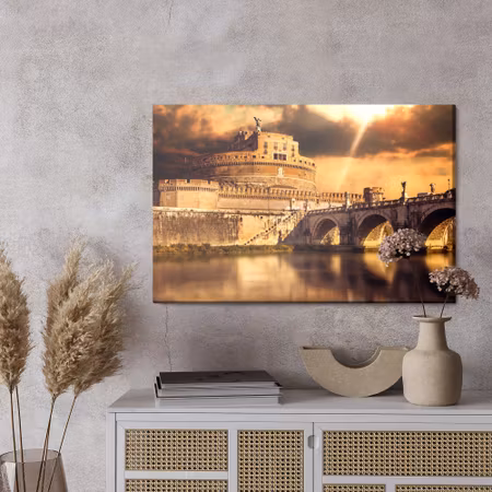 Canvastavla - View of rome in shades of beige