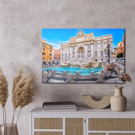 Canvastavla - Trevi fountain in rome