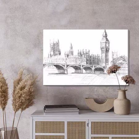 Canvastavla - Sketch of the london skyline