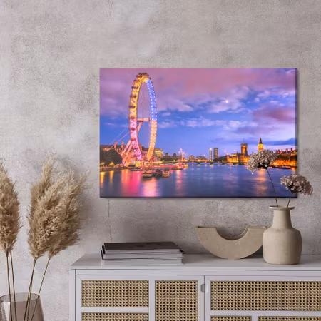 Canvastavla - London eye at evening time