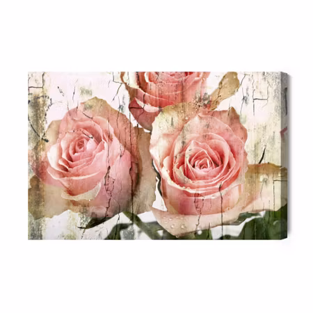 Canvastavla - Vintage 3d roses