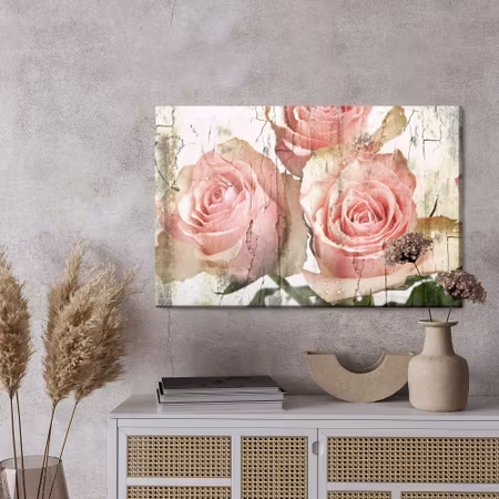 Canvastavla - Vintage 3d roses