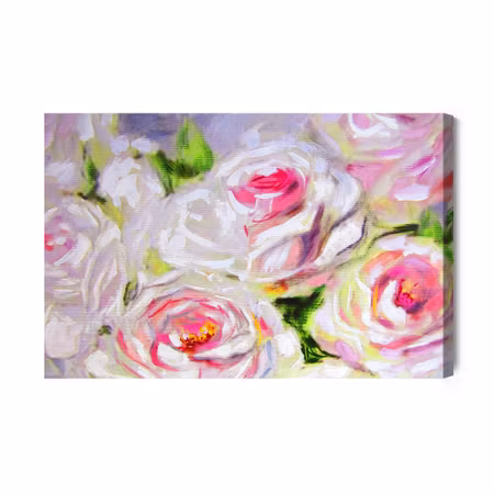 Canvastavla - Blooming roses as painted