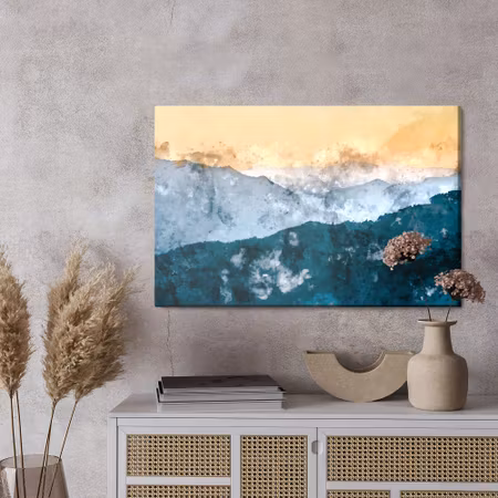 Canvastavla - Abstract mountain landscape