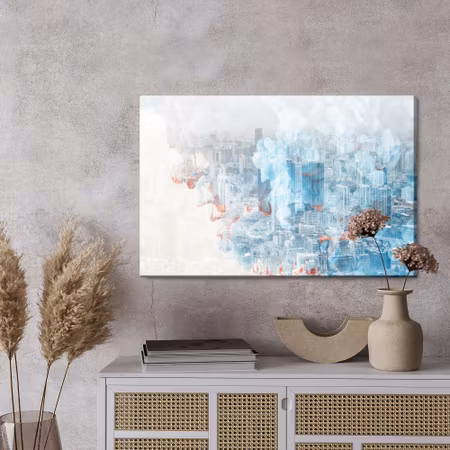 Canvastavla - Colored abstract city