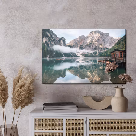 Canvastavla - Wild lake braies, Italy