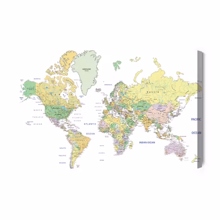 Canvastavla - Political world map