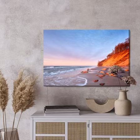 Canvastavla - Cliffs on the polish beach