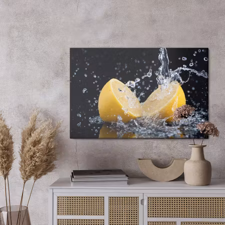 Canvastavla - Of lemons in water