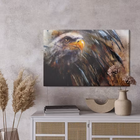 Canvastavla - Eagle as painted