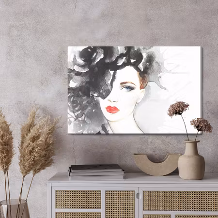 Canvastavla - Portrait of a woman in watercolor