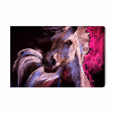 Canvastavla - A horse in pastel colours