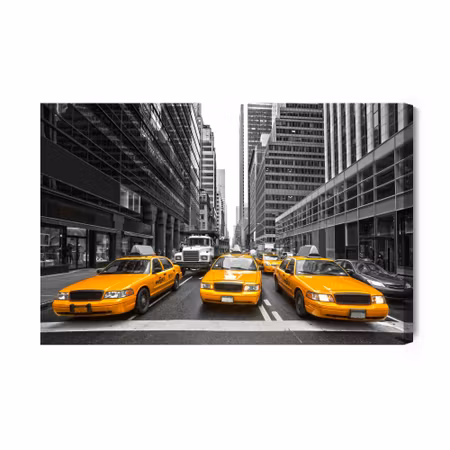 Canvastavla - Yellow cabs in the center of new york
