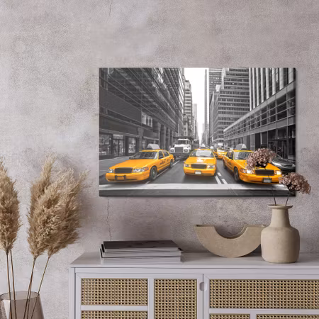 Canvastavla - Yellow cabs in the center of new york