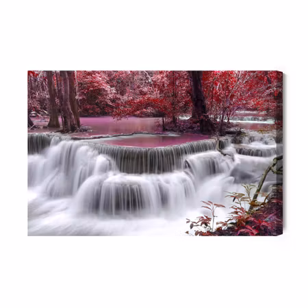 Canvastavla - Waterfall huay mae khamin in thailand