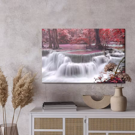 Canvastavla - Waterfall huay mae khamin in thailand