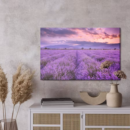Canvastavla - Beautiful lavender landscape 3d