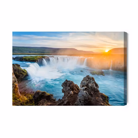 Canvastavla - Godafoss waterfall in iceland