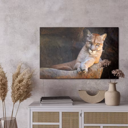 Canvastavla - Puma in its natural habitat