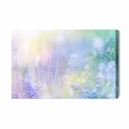 Canvastavla - Lavender painted with watercolor