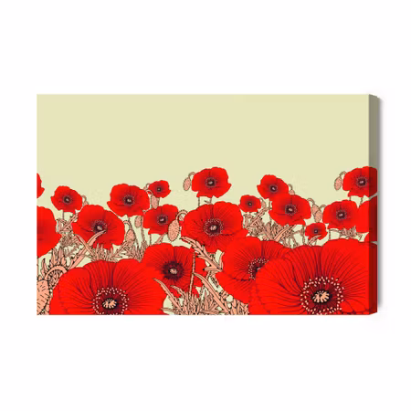 Canvastavla - Beautiful red poppies
