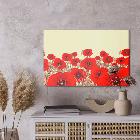 Canvastavla - Beautiful red poppies