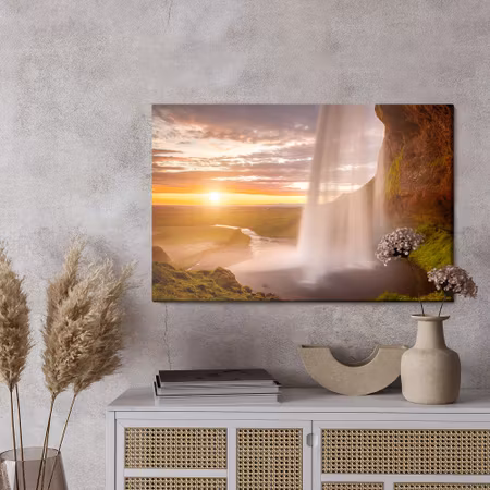 Canvastavla - Seljalandsfoss waterfall in iceland
