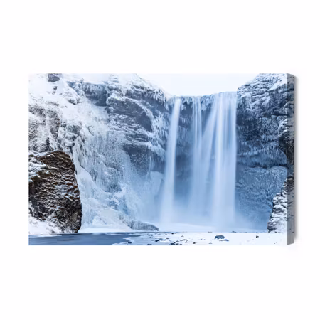 Canvastavla - Waterfall in winter