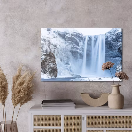 Canvastavla - Waterfall in winter