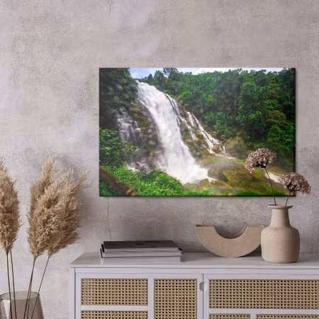 Canvastavla - Waterfall in the tropical forest